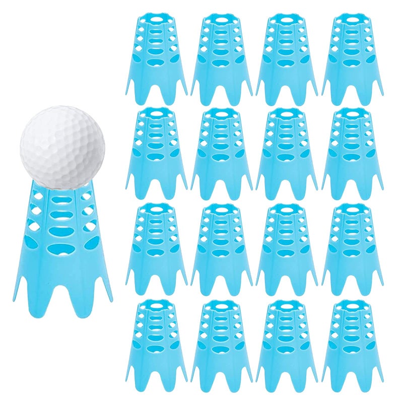 Ruyshu Golf Simulator Tees، تي شيرتات جولف داخلية للمحاكاة، تي شيرتات بلاستيكية لممارسة الجولف للعشب الشتوي ونطاق القيادة (أزرق) - Image 1